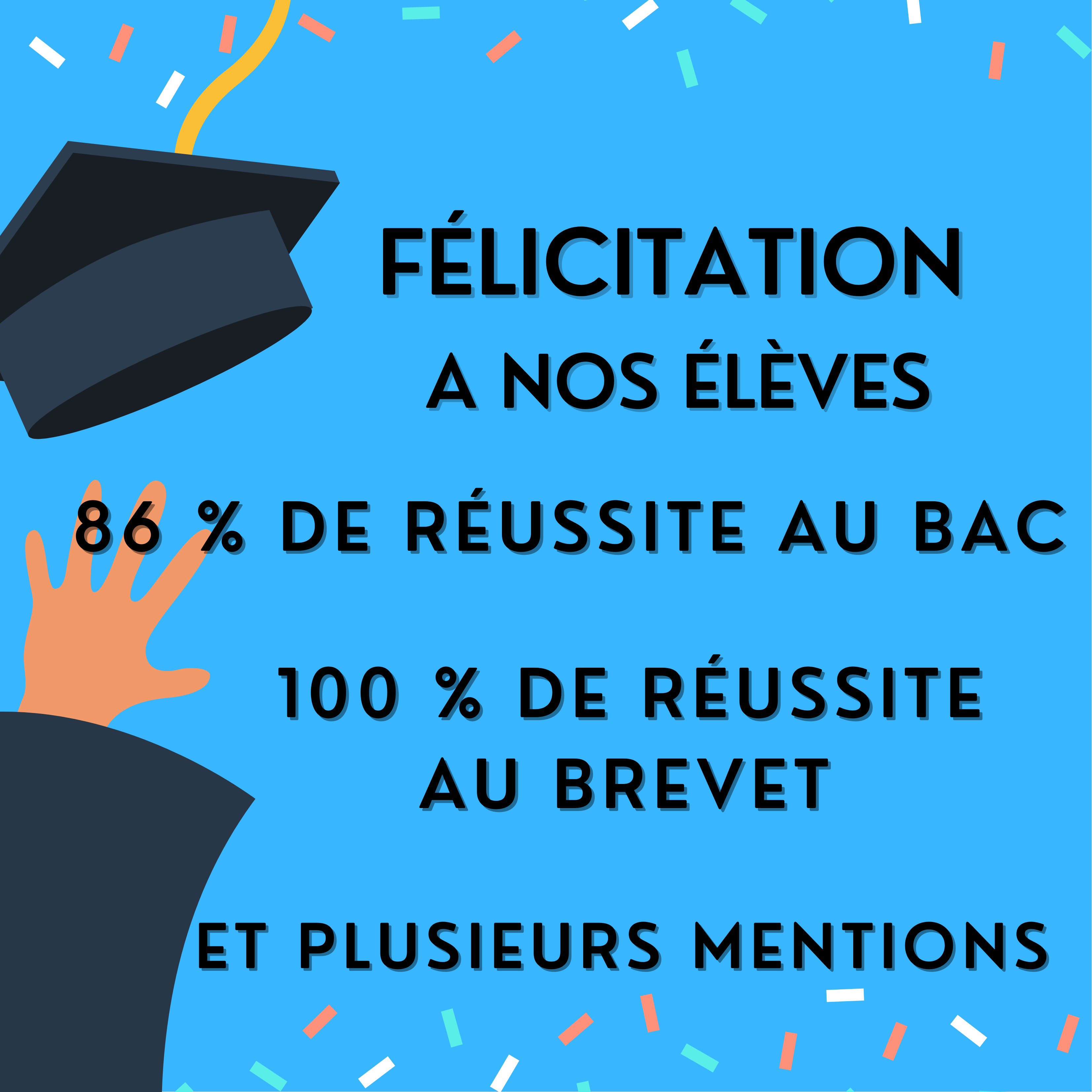 Message Bac Résultats bac et brevet